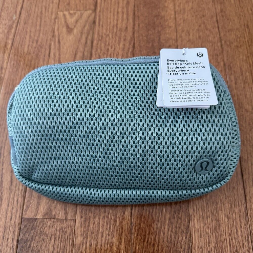Lululemon Everywhere Belt Bag Knit Mesh Crater Blue 1L Fanny Pack Crossbody NWT